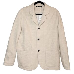 NWT Zara Beige Cream tweed button blazer. Size large.